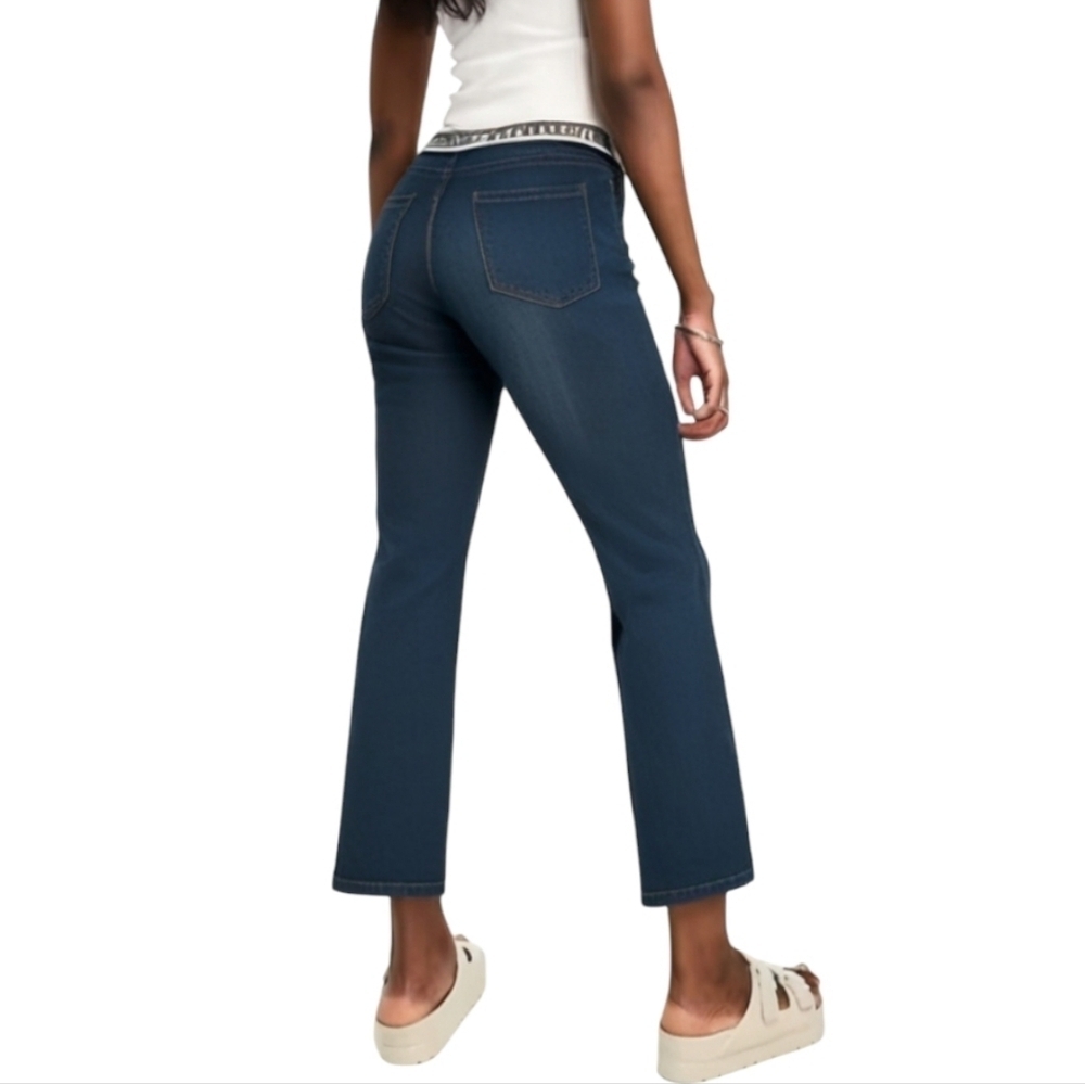 Chaps Women's Blue Crop Kick‎ Flare Jeans Size 10 NWT